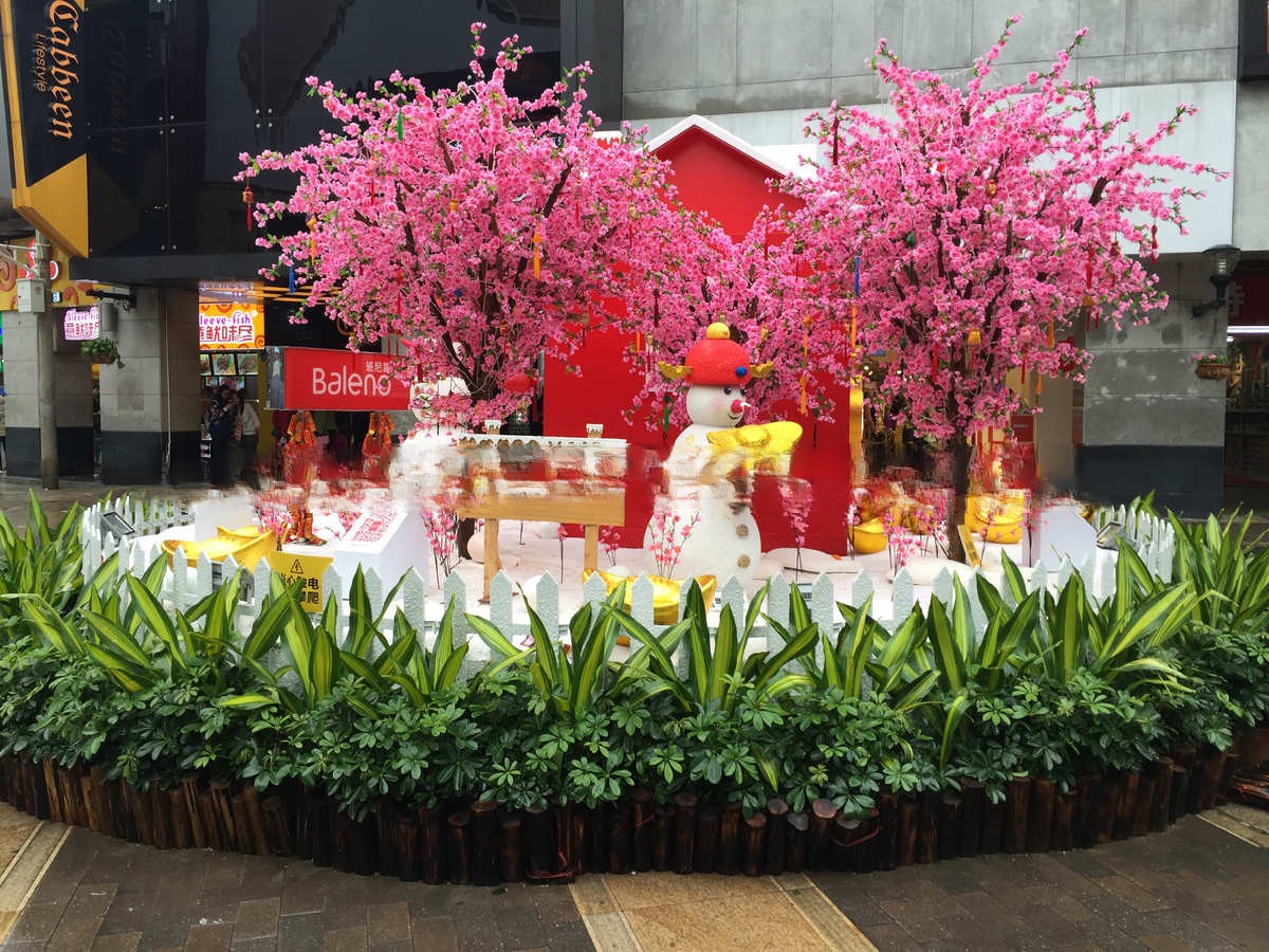 建湖 点绿城市：仿真海枣树增绿定制